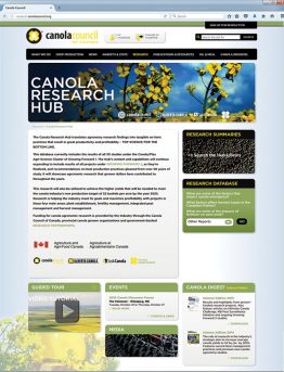 Screenshot of the Canole Research Hub web page