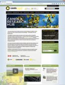 Screenshot of the Canola Research Hub webpage
